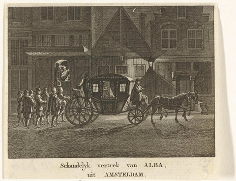 Departure of Alva from Amsterdam, 1573, Barent de Bakker (attributed to), 1780 - 1782 Canvas Print