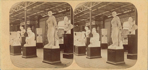 Statues in the Greek and Roman hall at Crystal Palace in Sydenham, anonymous, c. 1870 - c. 1890 Canvas Print