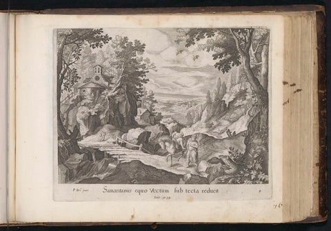 Journey of the Good Samaritan and the Wounded Traveler, anonymous, 1646 Canvas Print