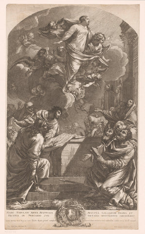 Assumption of Mary, Michel Dorigny, 1647 Canvas Print