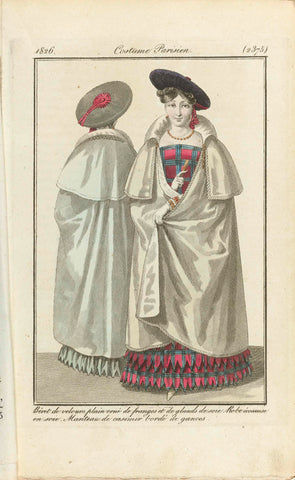 Journal des dames et des modes 1826, Costume Parisien (2375), anonymous, 1826 Canvas Print