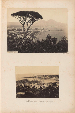 View of Naples and the bay from Vomero, anonymous, 1863 Canvas Print