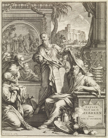 Paulus reveals Moses, Jan Goeree, 1711 Canvas Print