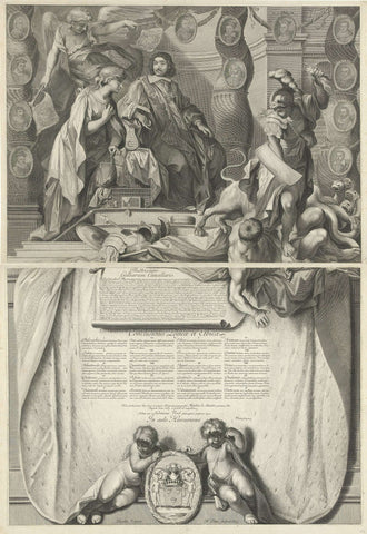 Promotieprent van Aegidius Le Maistre, 1663, Nicolas Pitau (I), 1663 Canvas Print