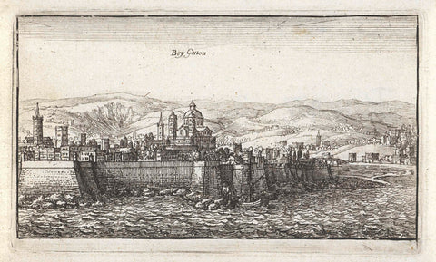 View of Genoa, Wenceslaus Hollar, 1665 - 1669 Canvas Print