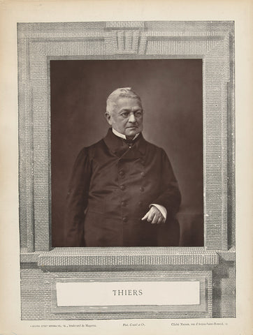 Portrait of Adolphe Thiers, Félix Nadar, 1867 - 1877 Canvas Print