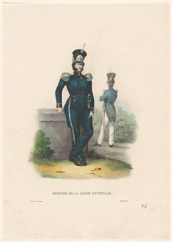 Officer of the National Guard, 1828, Jean-Louis Van Hemelryck, 1828 Canvas Print