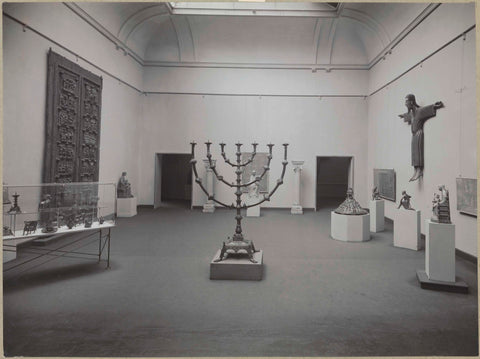 Room with objects from churches and monasteries, in front of a large candlestick, 1949 Canvas Print