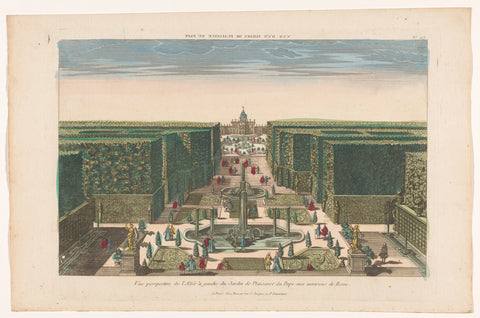 View of an avenue of a Pope's garden near the city of Rome, Basset, 1700 - 1799 Canvas Print