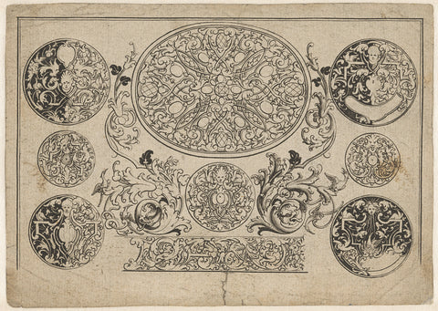 Designs for watch cases, anonymous, after 1703 Canvas Print