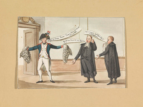 France deprives the wigs, 1795, anonymous, 1795 Canvas Print