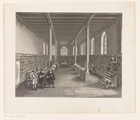 Interior of the Wasserkirche in Zurich, 1673, Franz Hegi, 1848 Canvas Print