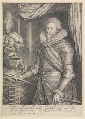 Portrait of Frederick Henry, Prince of Orange, Jacob Matham, 1610 Canvas Print