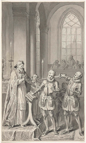 William II, Count of Holland, knighted in Cologne, 1248, Jacobus Buys, 1792-1794 Canvas Print