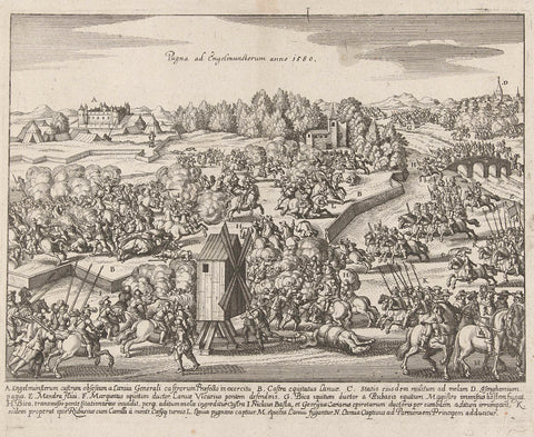 Battle of Ingelmunster, 1580, anonymous, 1649 - 1651 Canvas Print