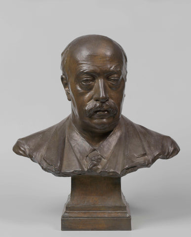 Bust of Gerard Keller (1829-1899), literary scholar, Johan Keller, c. 1840 - c. 1900 Canvas Print