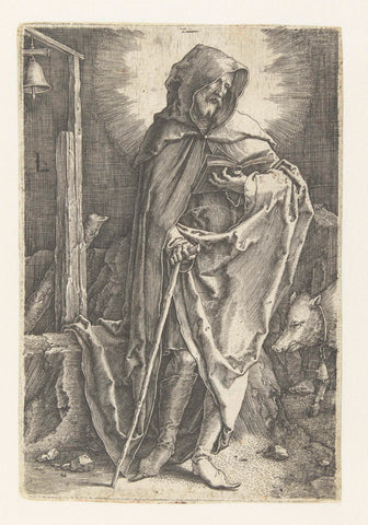 Saint Anthony, Lucas van Leyden, 1519 - 1523 Canvas Print