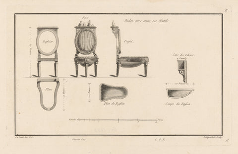 Bidet, Pierre Claude Delagardette, 1784 - 1785 Canvas Print