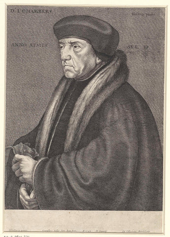 Portrait of John Chamber, Wenceslaus Hollar, 1648 Canvas Print