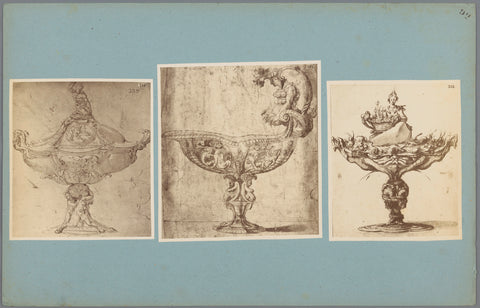 Three photo reproductions of drawings of scales, anonymous, c. 1875 - c. 1900 Canvas Print