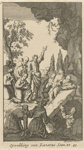 Revival of Lazarus, anonymous, 1720 Canvas Print