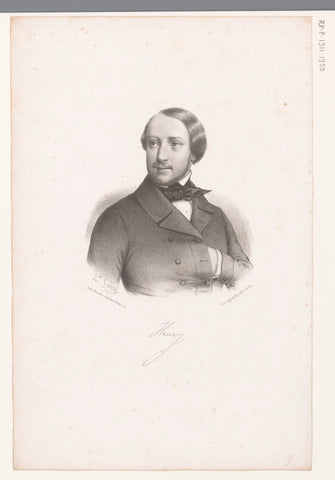 Portrait of Louis Henry, Alphonse Farcy, 1849 Canvas Print