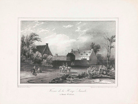 Hoeve in Mont-Saint-Jean, H. Gérard (possibly), 1842 Canvas Print