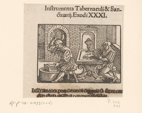 Bezaleël in Aholiab, anonymous, 1530 - 1533 Canvas Print