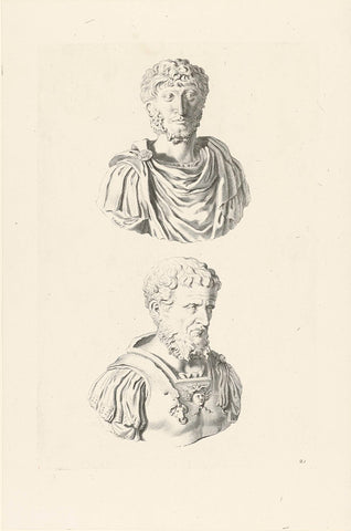 Busts of Gallienus and Macrinus, Theodor Matham, 1640 Canvas Print