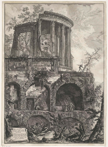 Temple of Vesta at Tivoli, Giovanni Battista Piranesi, 1748 - 1778 Canvas Print