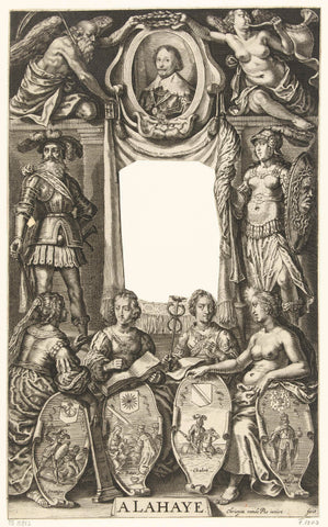 Titelpagina voor: J. of Pisa, Painting of the History of the Princes and Principality of Orange, 1639, Crispijn van de Passe (II), 1637- 1639 Canvas Print