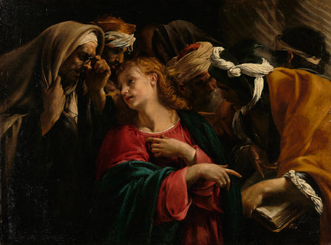 Christ among the Doctors, Orazio Borgianni, c. 1609 Canvas Print