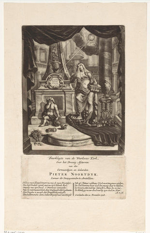 Tomb monument for Pieter Noortdyk, Arnoud van Halen, 1708 Canvas Print