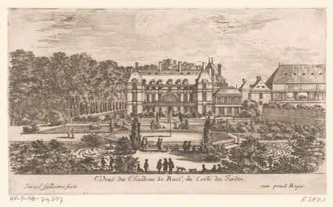 Gezicht op het kasteel van Rueil, Israël Silvestre, 1631 - 1691 Canvas Print