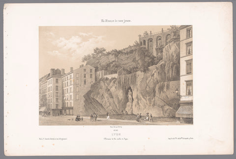 View of the statue of Johannes Kleberger in Lyon, Isodore-Laurent Deroy, 1861 - 1872 Canvas Print