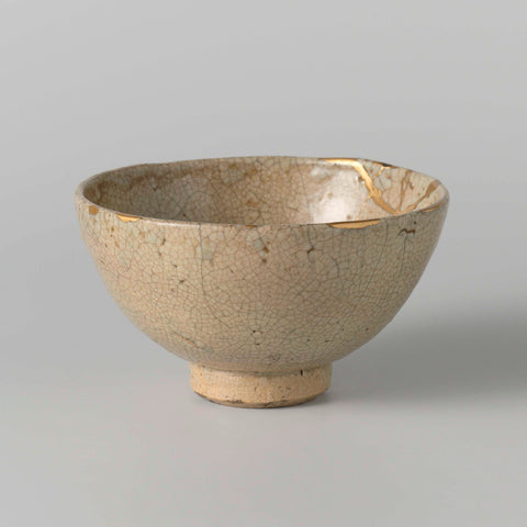 Tea bowl with a green glaze, anonymous, c. 1600 - c. 1699 Canvas Print