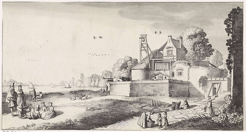 Bleekveld for a fortress, Jan van de Velde (II), 1639 - 1641 Canvas Print