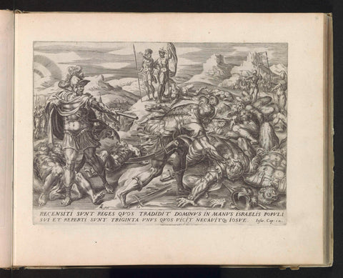 Thirty-one kings defeated by Joshua, Harmen Jansz Muller, 1585 Canvas Print