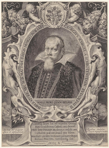 Portrait of Georg Schrötl von Schrotenstein, Aegidius Sadeler, 1610 Canvas Print