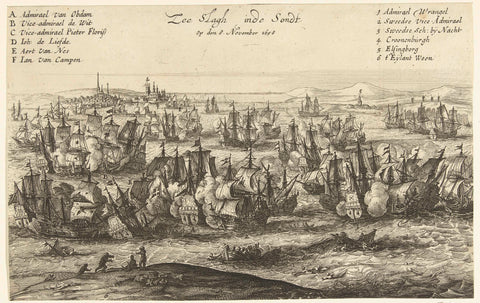 Battle of the Sound, 1658, anonymous, 1658 Canvas Print