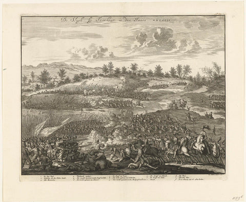 Battle of Turnhout, 1597, Jan Luyken, 1730 Canvas Print