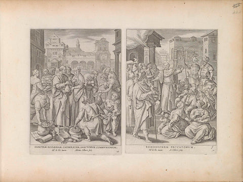 Sermon of the Apostle Peter, Adriaen Collaert, 1643 Canvas Print