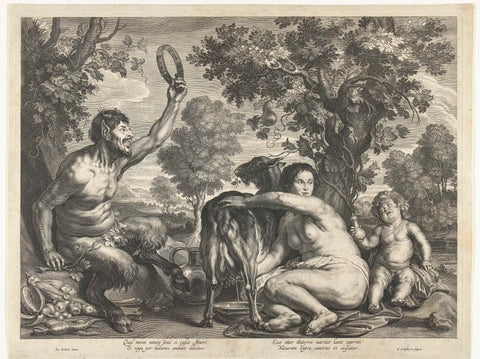 Jupiter fed by the goat Amalthea, Schelte Adamsz. Bolswert, 1596 – 1659 Canvas Print