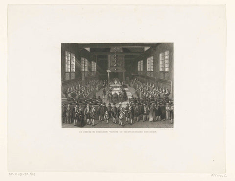 The opening of the synod of Dordrecht, 1618, Christiaan Lodewijk van Kesteren, 1850 - 1859 Canvas Print