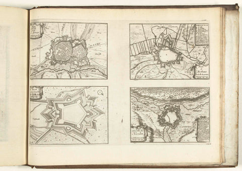 Maps of Arras, Béthune and Hesdin, 1726, Monogrammist DB (etcher 18th century), 1726 Canvas Print