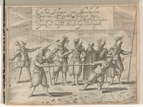 The battle for the Golden Stick, 1608, anonymous, 1608 Canvas Print