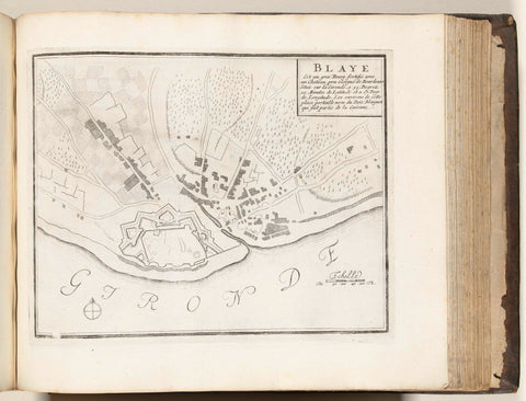 Map of Blaye, ca. 1693-1696, anonymous, 1693 - 1696 Canvas Print