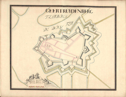 Map of Geertruidenberg, c. 1701-1715, Samuel Du Ry de Champdoré, 1701 - 1715 Canvas Print