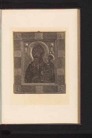 Byzantine relief of Mary with child from st. Paul's Cathedral in Liège, exhibited at an exhibition on religious objects from the Middle Ages and Renaissance in 1864 in Mechelen, Joseph Maes, 1864 Canvas Print