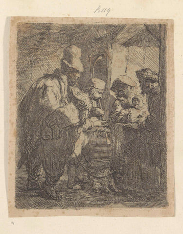 Street Musicians, Rembrandt van Rijn, 1807 - 1808 Canvas Print